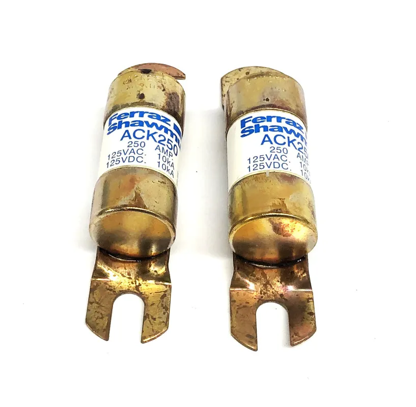 Ferraz Shawmut 250A 125V-10kA Fuse ACK-250 [Lot of 2] NOS