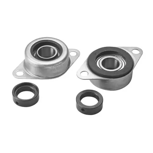 1″ Flange Ball Bearings, 2-41/64″ OD, 2 Holes (Set of 2)