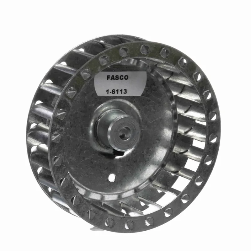 Single Inlet Blower Wheel, 3.84″ X 1″ X 1/4″, CW
