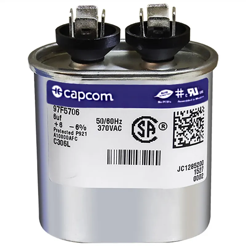 CAP RUN 6uF 370V OVL 1.25″ X 2.16″ X 2.12″