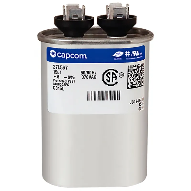 CAP RUN 15uF 370V OVL 1.25″ X 2.16″ X 2.88″