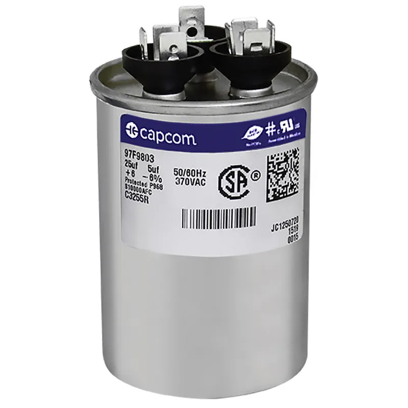 CAP RUN 25+5uF 370V RND 2″ X 2.88″