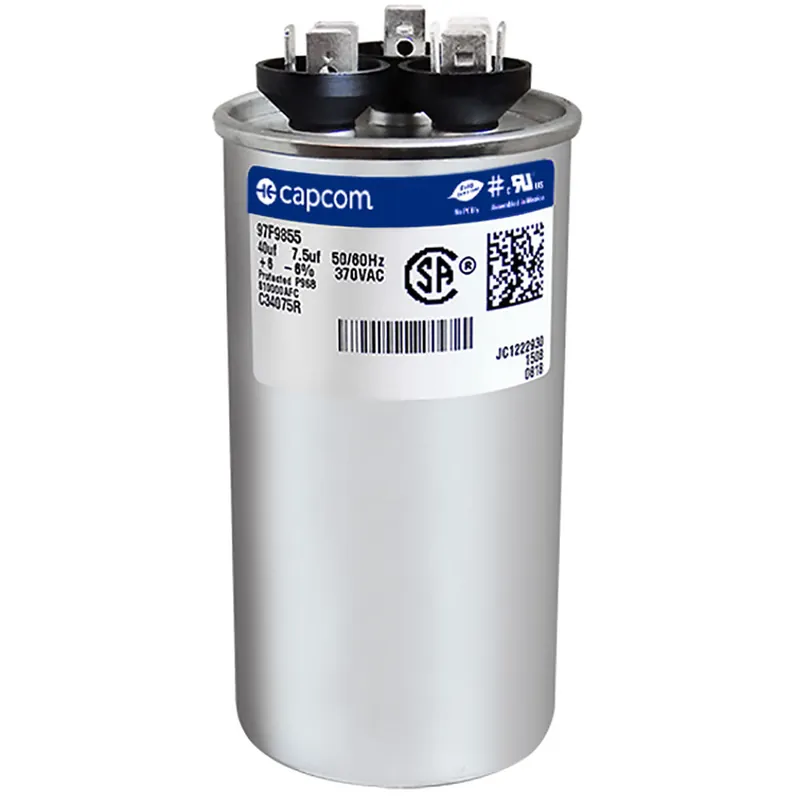 CAP RUN 40+7.5uF 370V RND 2″ X 3.88″