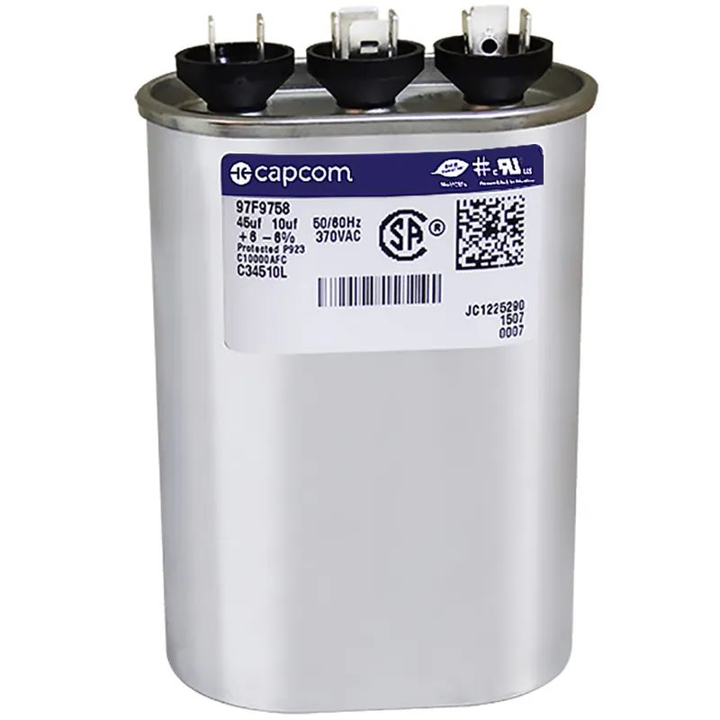 CAP RUN 45+10uF 370V OVL 1.75″ X 2.81″ X 3.88″