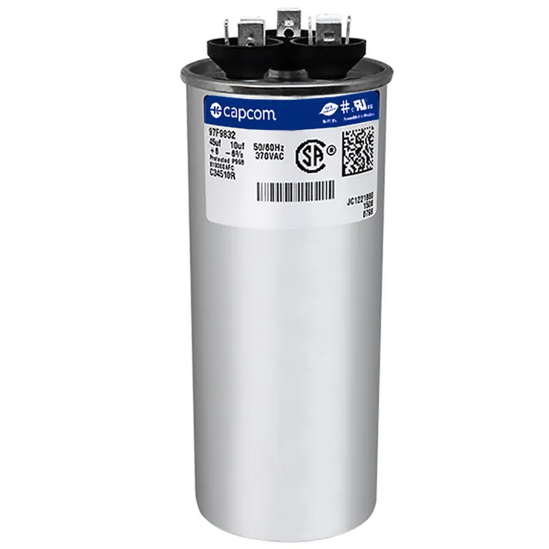 CAP RUN 45+10uF 370V RND 2″ X 4.75″