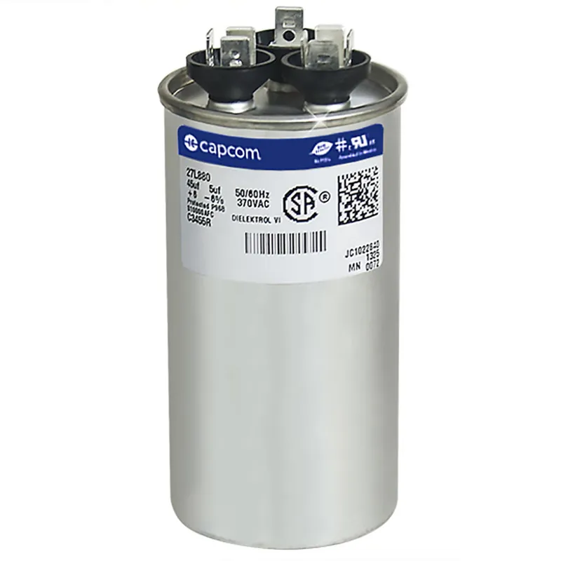 CAP RUN 45+5uF 370V RND 2″ X 3.88″