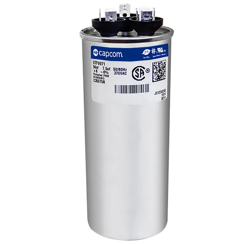 CAP RUN 50+7.5uF 370V RND 2″ X 4.75″