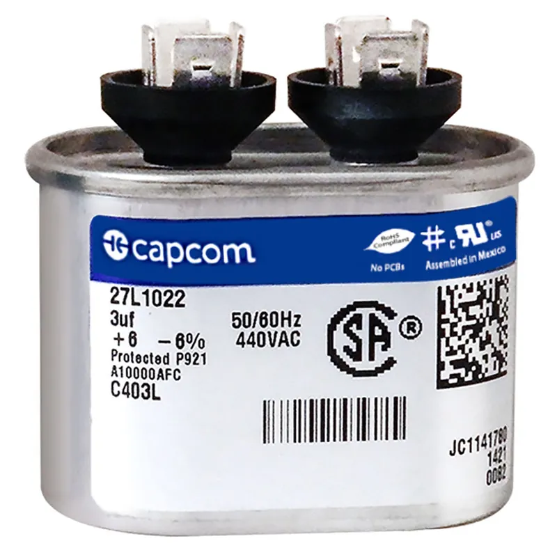 CAP RUN 3uF 440V OVL 1.25″ X 2.16″ X 1.56″