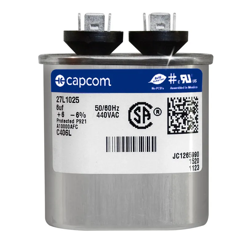 CAP RUN 6uF 440V OVL 1.25″ X 2.16″ X 2.12″