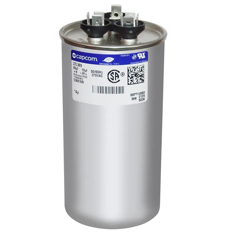 CAP RUN 60+10uF 370V RND 2.5″ X 4.75″