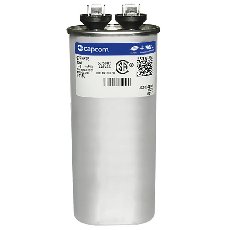 CAP RUN 15uF 440V OVL 1.25″ X 2.16″ X 4.75″