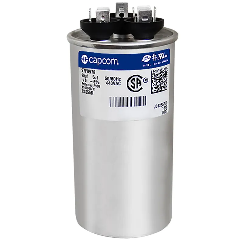 CAP RUN 25+5uF 440V RND 2″ X 3.88″