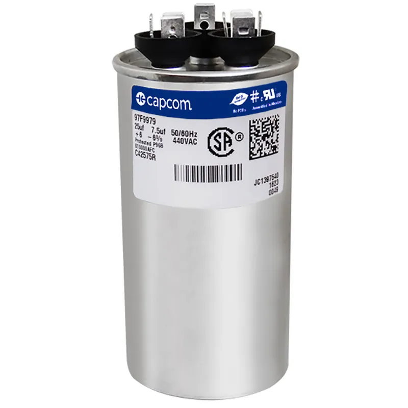 CAP RUN 25+7.5uF 440V RND 2″ X 3.88″
