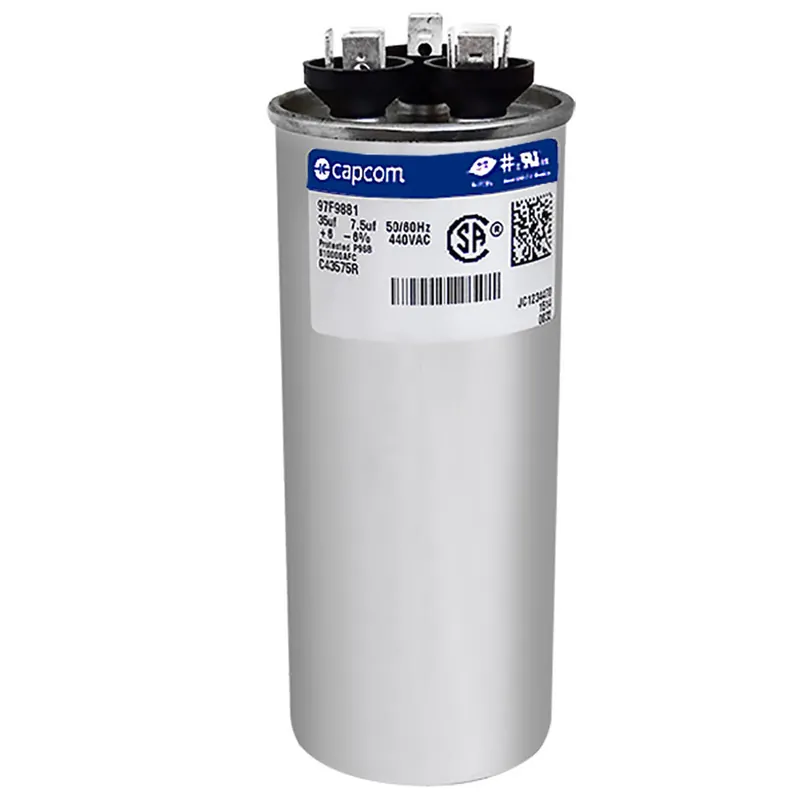 CAP RUN 35+7.5uF 440V RND 2″ X 4.75″