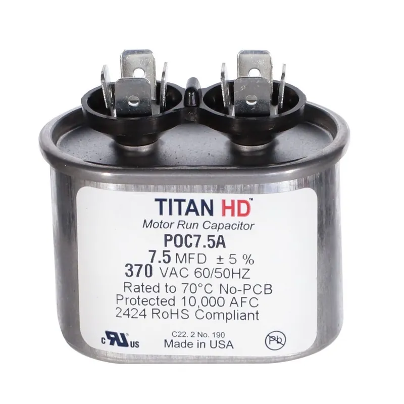 CAP RUN 7.5uF 370V OVL 2″ X 1.25″ X 1.56″