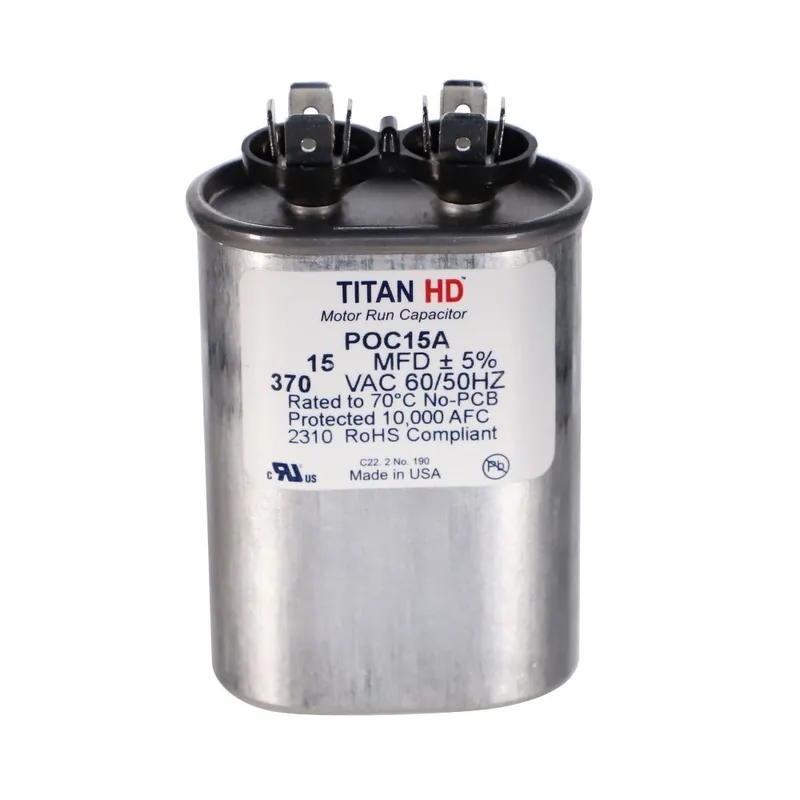 CAP RUN 15uF 370V OVL 2″ X 1.25″ X 2.19″