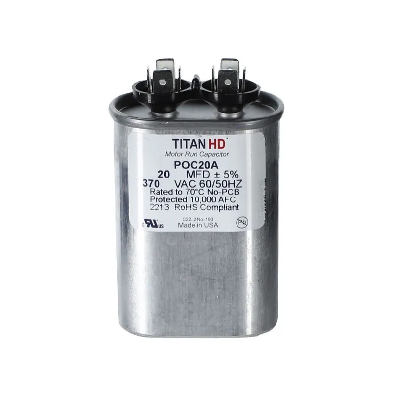 CAP RUN 20uF 370V OVL 2.75″ X 1.25″ X 2.91″