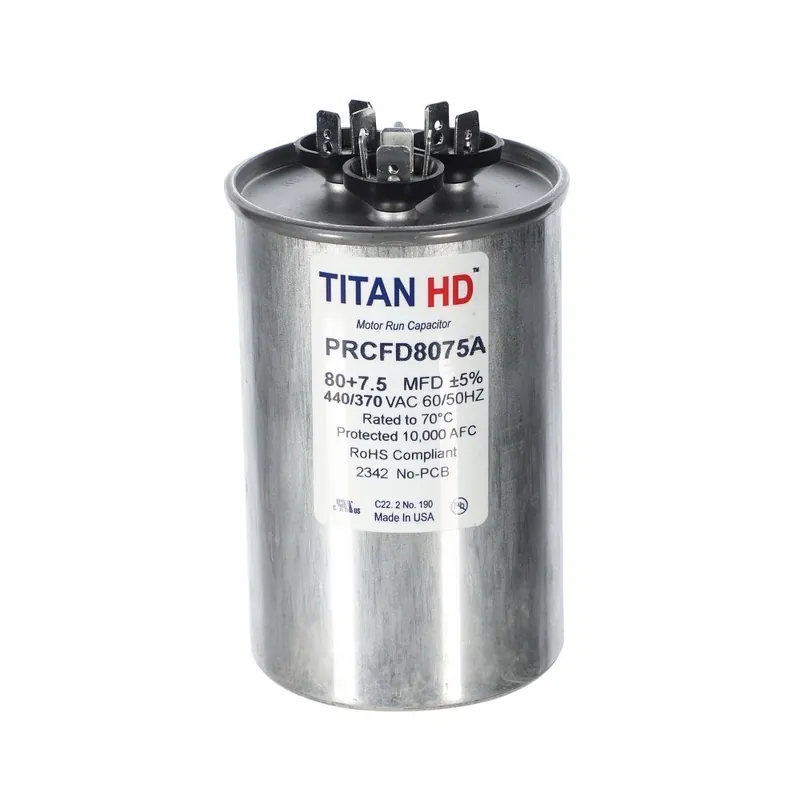 CAP RUN 80+7.5uF 440V RND 2.5″ X 3.91″ (TAN)