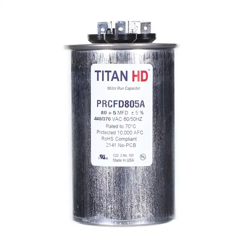 CAP RUN 80+5uF 440V RND 2.5″ X 3.91″