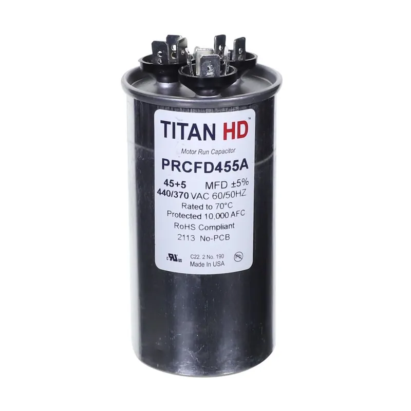 CAP RUN 45+5uF 440V RND 2″ X 3.88″