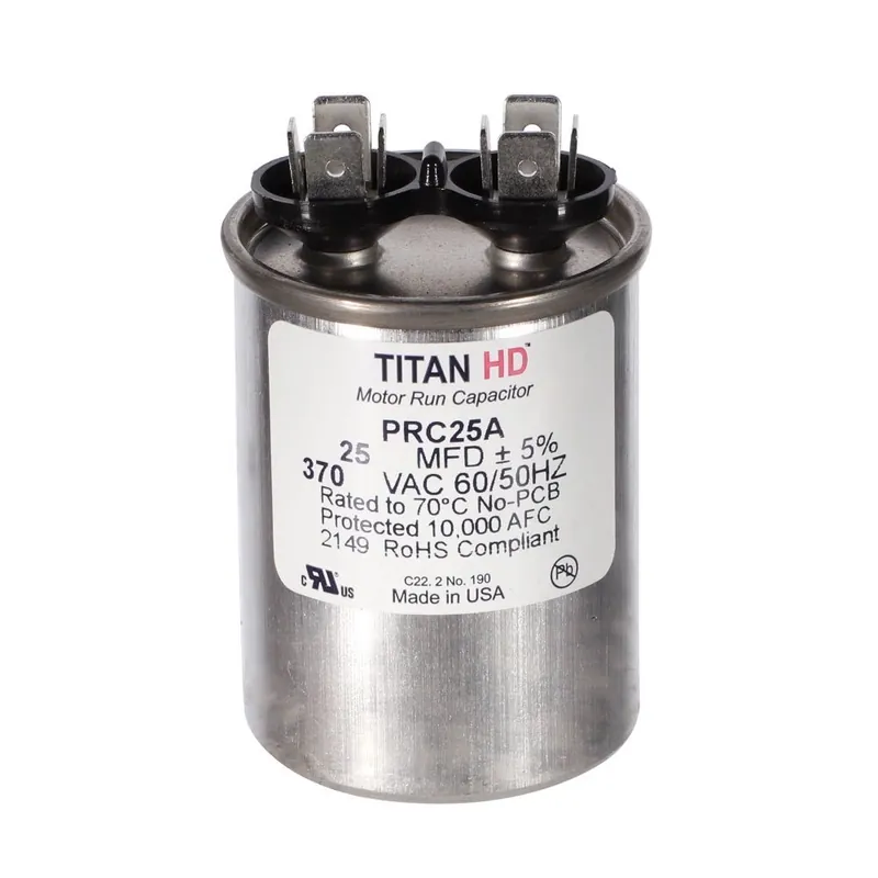 CAP RUN 25uF 370V RND 1.75″ X 2.38″