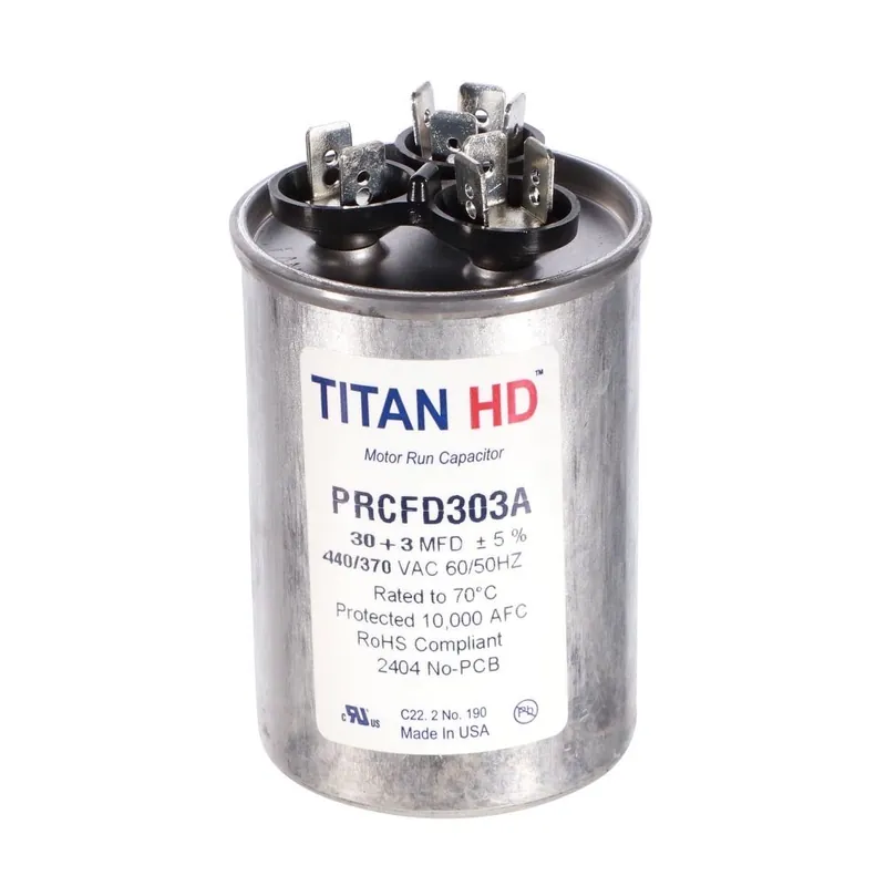 CAP RUN 30+3uF 440V RND 2″ X 2.88″
