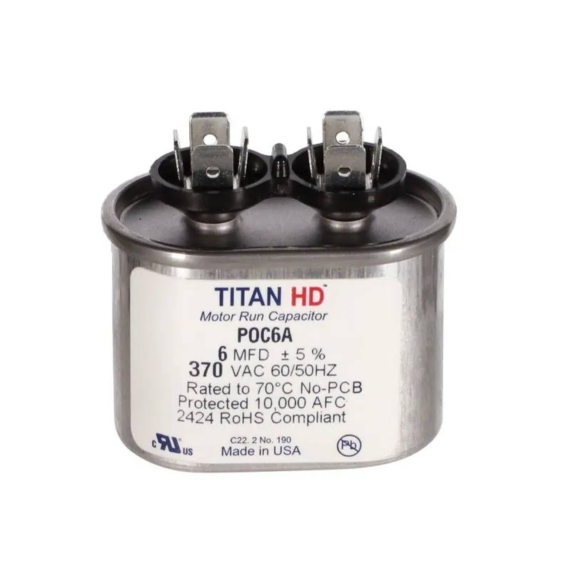 CAP RUN 6uF 370V OVL 2″ X 1.25″ X 1.56″