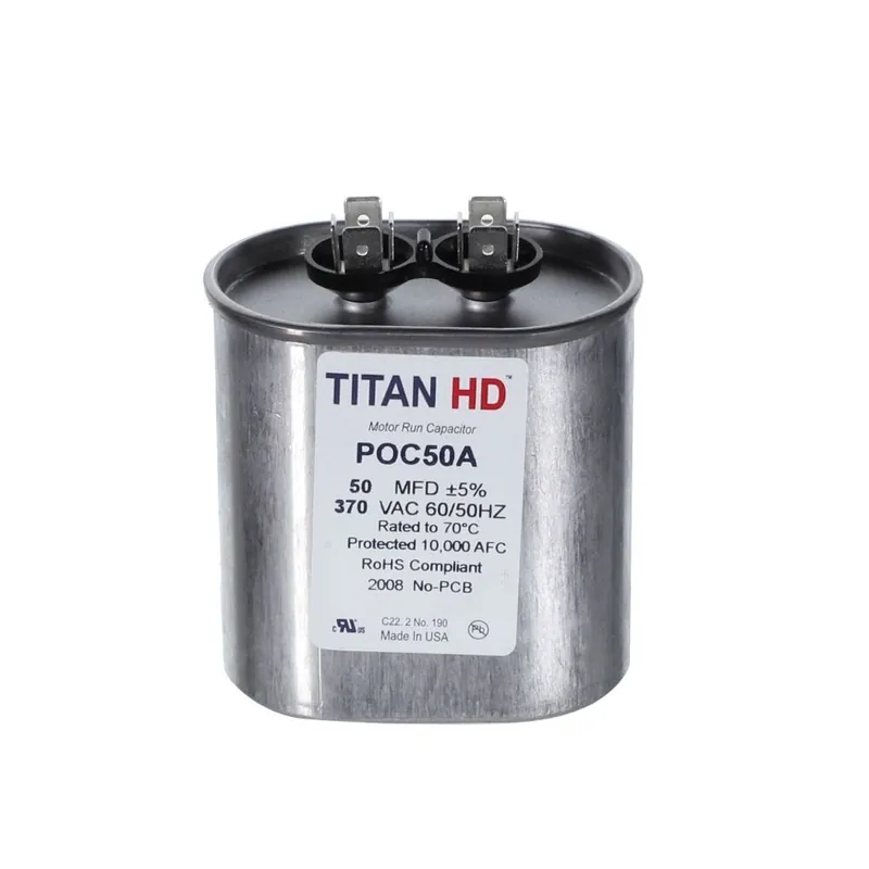 CAP RUN 50uF 370V OVL 2.75″ X 1.75″ X 2.91″