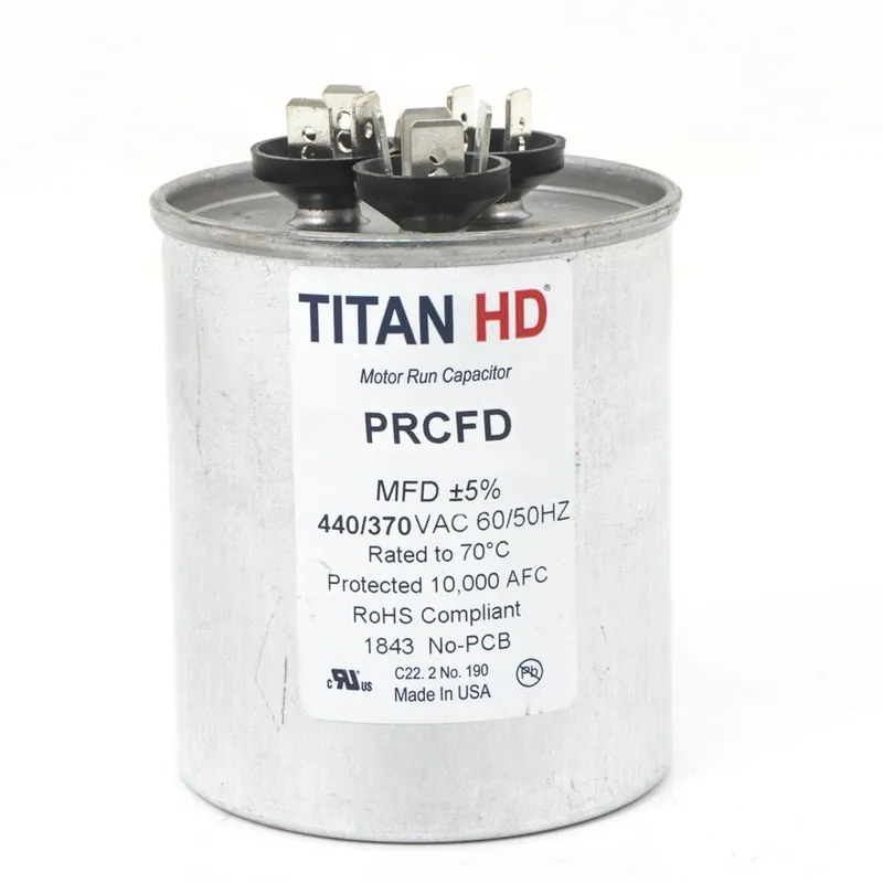 CAP RUN 60+10uF 440V RND 2.5″ X 2.88″ TRCFD6010A (TITAN)