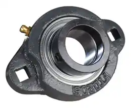 1-1/4" Ductile Iron Two Bolt Flange Bearing W/ Lock Collar SAFTD206-20G, GVFTD-1-1/4S, VF2E-120SM