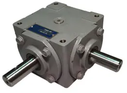 40 HP Right Angle Bevel Gearbox w/Crosshole & Keyed Shaft CW/CW 1:1