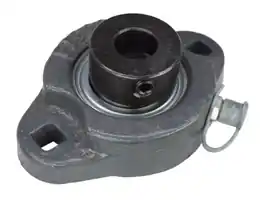 1/2" Ductile Iron Two Bolt Flange Bearing W/ Lock Collar SAFTD201-08G, GVFTD-1/2, VF2E-108M