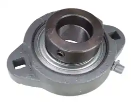 1-1/4" Ductile Iron Two Bolt Flange Bearing W/ Lock Collar SAFTD207-20G, GVFTD-1-1/4, VF2E-120M