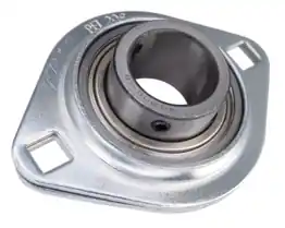 1-1/8" Pressed Steel Two Bolt Flange Bearing SBSFL206-18, SBPFL206-18