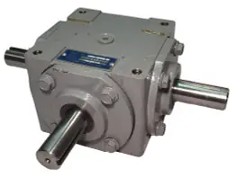 40 HP Right Angle Bevel Gearbox With 3 Keyed Shafts 1:1