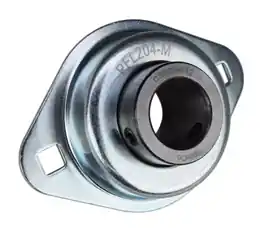 3/4" Rigid Flush Mount Pressed Steel Two Bolt Flange Bearing CSBPFL204-12M, FHSR204-12-2FM