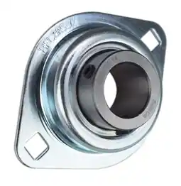 7/8" Rigid Flush Mount Pressed Steel Two Bolt Flange Bearing CSBPFL205-14M, FHSR205-14-2FM