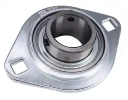 1-3/16" Pressed Steel Two Bolt Flange Bearing SBSFL206-19, SBPFL206-19