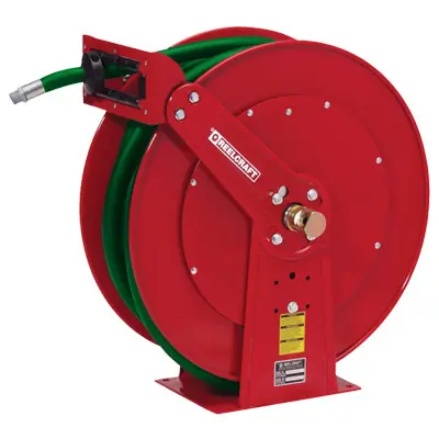 Reelcraft Dual Pedestal Fuel Hose Reels - Reel With 1 in. x 50 ft. BC Marina Hose