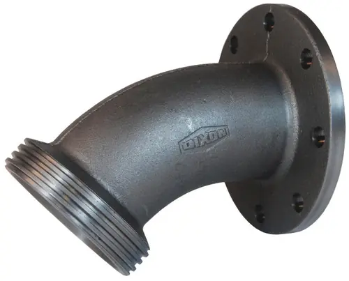 Dixon Fig. 206 4 in. One-Piece Flange x Female Hammer Union 45° Elbow Adapter