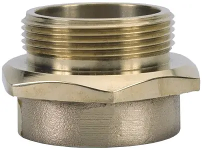 Dixon Powhatan 2 1/2 in. Female NPT x 2 1/2 in. Male NYC Brass (Open Snoot) Single Male Outlet with Hex
