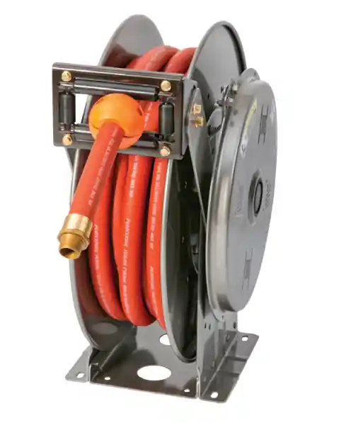 Hannay Reels N800 Series Spring Rewind Fuel Hose Reel w/ BC Gas Hose - 1 in. x 50 ft.