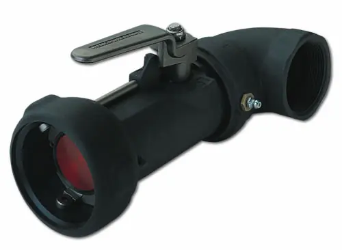 Emco Wheaton J72C-ABN2-D 2 in. ISO 228 Parallel 90° Swivel Dry-Break Coupler w/ Nitrile Rubber Seals