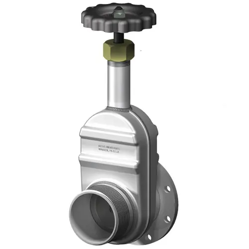 Betts 3 in. Manual Gate Valve - TTMA Flanged x Male NPT Thread - Stainless Body, Stainless Stem