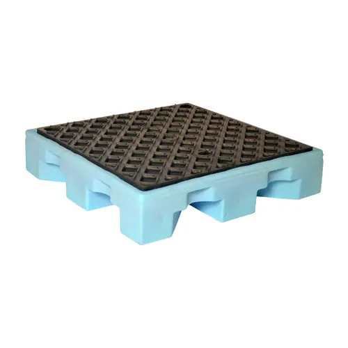 UltraTech International Fluorinated 4 Drum Spill Pallet with Drain