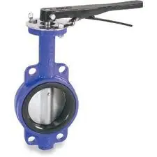 Smith Cooper 0160 Series 2 in. Cast Iron Lever Operated Butterfly Valve w/Nitrile Rubber Seals, Nickel Plated Iron Disc, Wafer Style