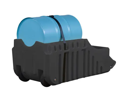Justrite 28665 EcoPolyBlend Spill Containment Caddy - Black