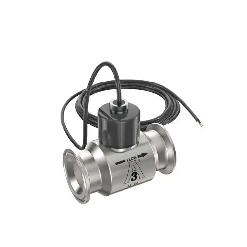 GPI G Series 1 1/2 in. Stainless Steel Meter w/Sanitary Clamp Fitting - 17.7 to 177 GPM, 18 Mesh