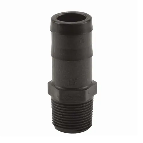 Banjo Poly 1 in. NPT x 1 1/4 in. Straight Hose Barb - Sch. 80