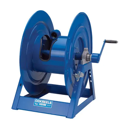 Coxreels 1185 Series Large Capacity Hand Crank Hose Reel - Reel Only - 1 1/2 in. x 150 ft. - 90 Deg